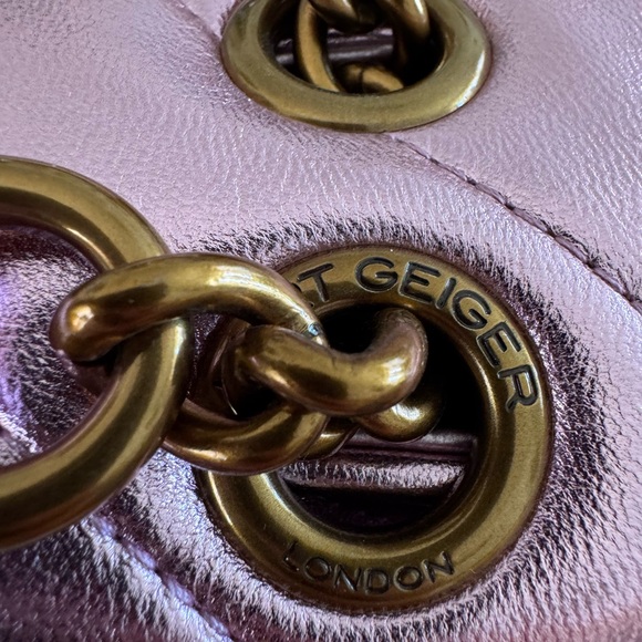 KURT GEIGER LONDON, The Kensington “ NWT Pink Quilted Shoulder Bag - Picture 9 of 17